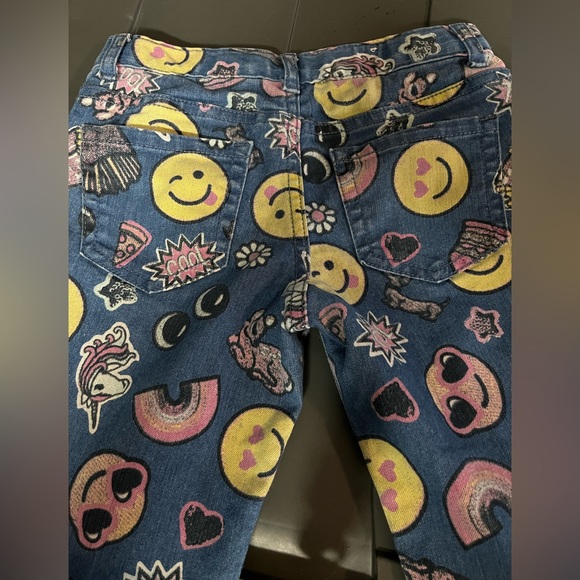 Kids fun emoji jeans Sz 8 - Picture 5 of 5
